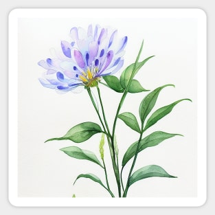 Blue Watercolor Flower - Spotted Sticker